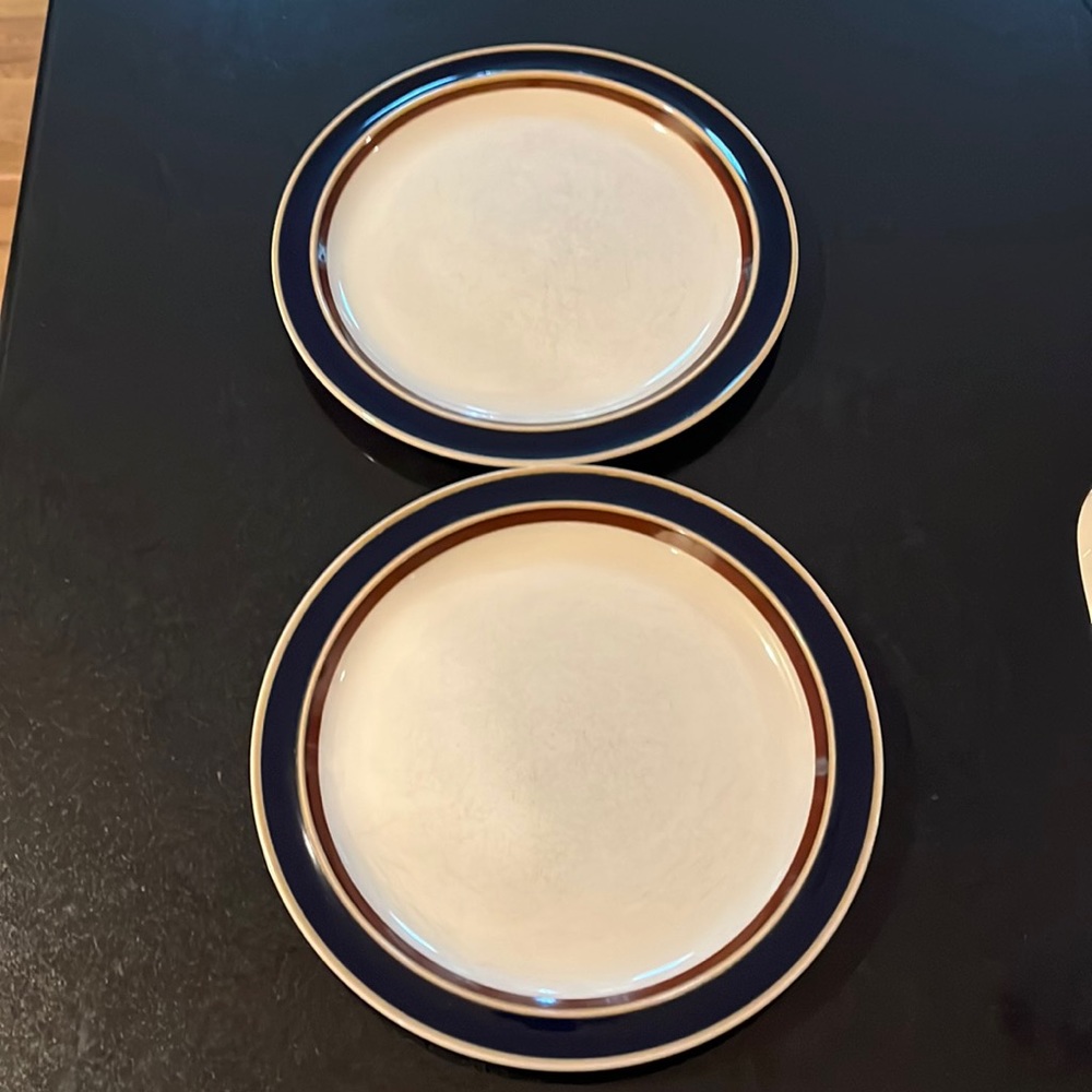 Imperial Mikasa Stoneware MW150 Imperial Blue Dinner Plates